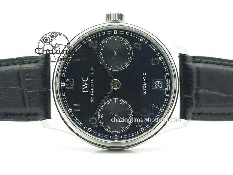 MIROTIME 0310 Portuguese Real PR IW500703 ZF 1:1 Best Edition On Black Leather Strap A Durable 7370